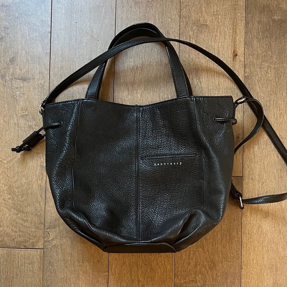 Sanctuary Black Textured Shoulder Bag